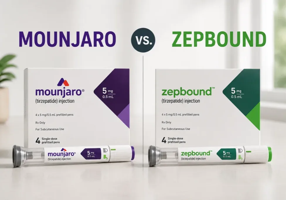 Mounjaro and Zepbound tirzepatide injection comparison