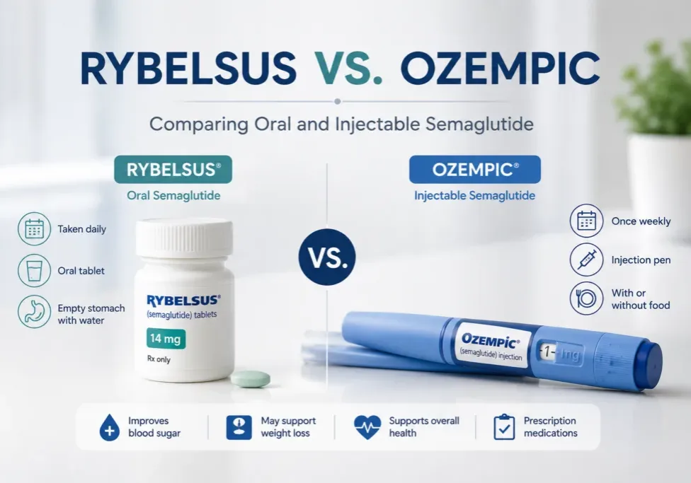 Rybelsus vs Ozempic semaglutide comparison