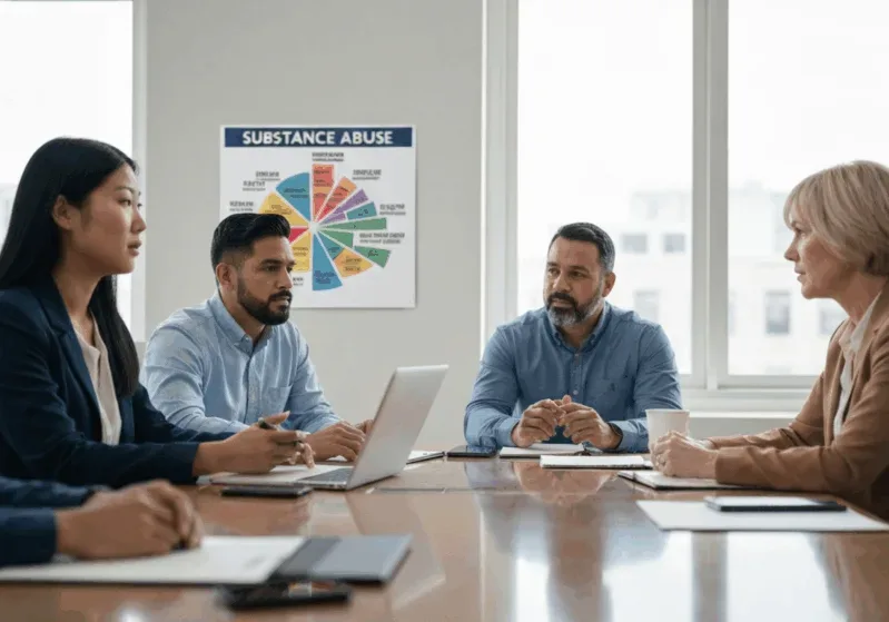 Meeting discussing substance abuse prevention strategies.